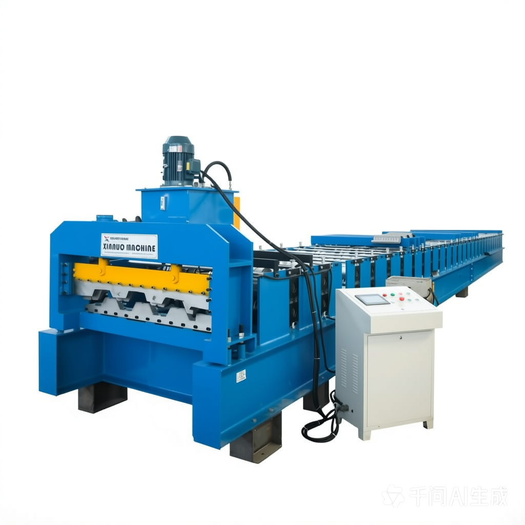 28-Roll 900mm Floor Deck Roll Forming Machine | Heavy-Duty Steel Deck Press for Composite Floor Systems