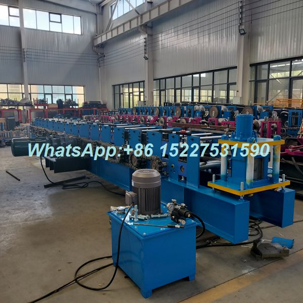 Automatic 70-100mm C Purlin Roll Forming Machine with PLC Control System