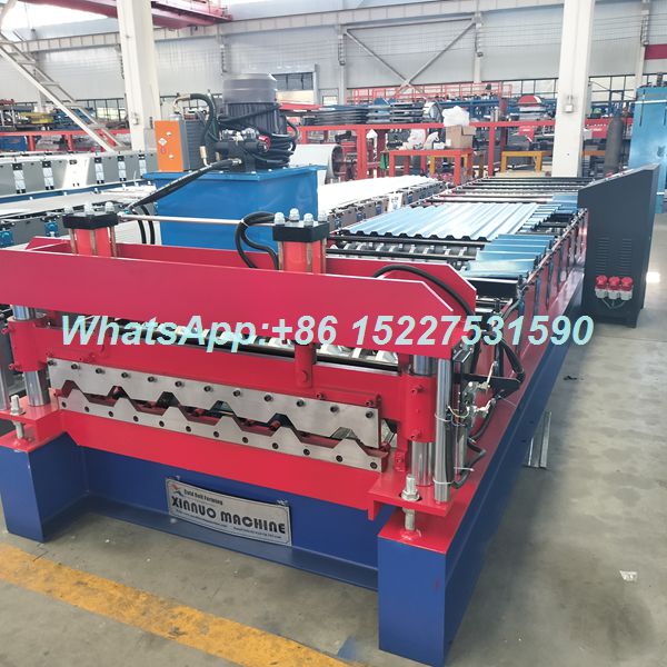 980 Trapezoidal Roof Panel Roll Forming Machine | Color Steel Glazed Tile Press Machine