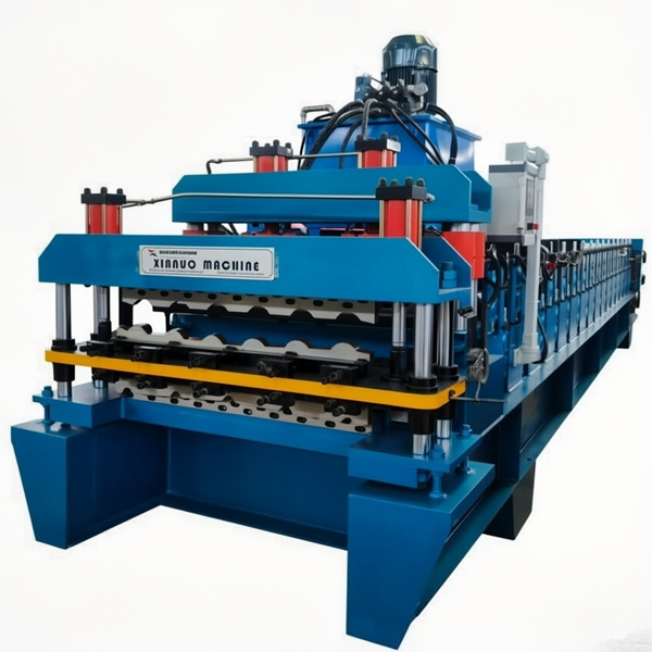 Double Layer Rubber Plastic Cotton Glazed Tile Roll Forming Machine