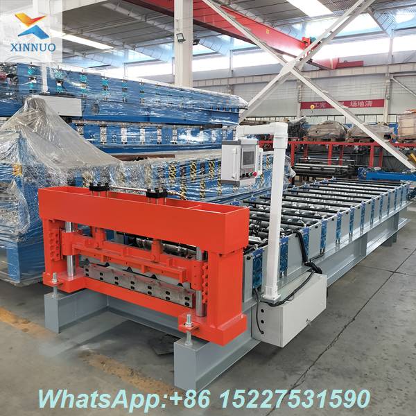Hebei Xinnuo Fully Automatic 13-Row 840 Trapezoidal Roof Sheet Roll Forming Machine with Double-Rib Design