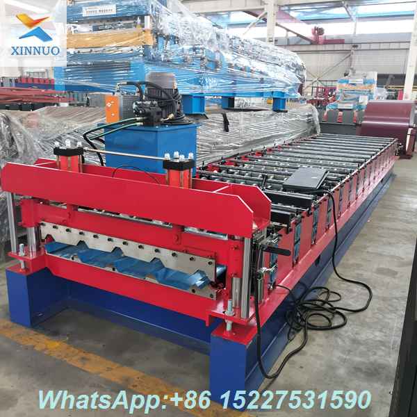 High-Speed Trapezoidal Roof Sheet Roll Forming Machine for Industrial & Commercial Construction
