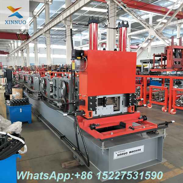 XINNUO Automatic CZ Interchangeable Purlin Roll Forming Machine with PLC Control & Hydraulic Punching System
